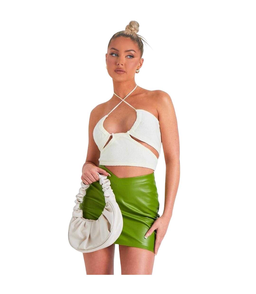 Mini Jupe Femme Vert Missy Empire-1
