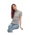 T-shirt Helvetica Femme Gris Blanc Off-White-3