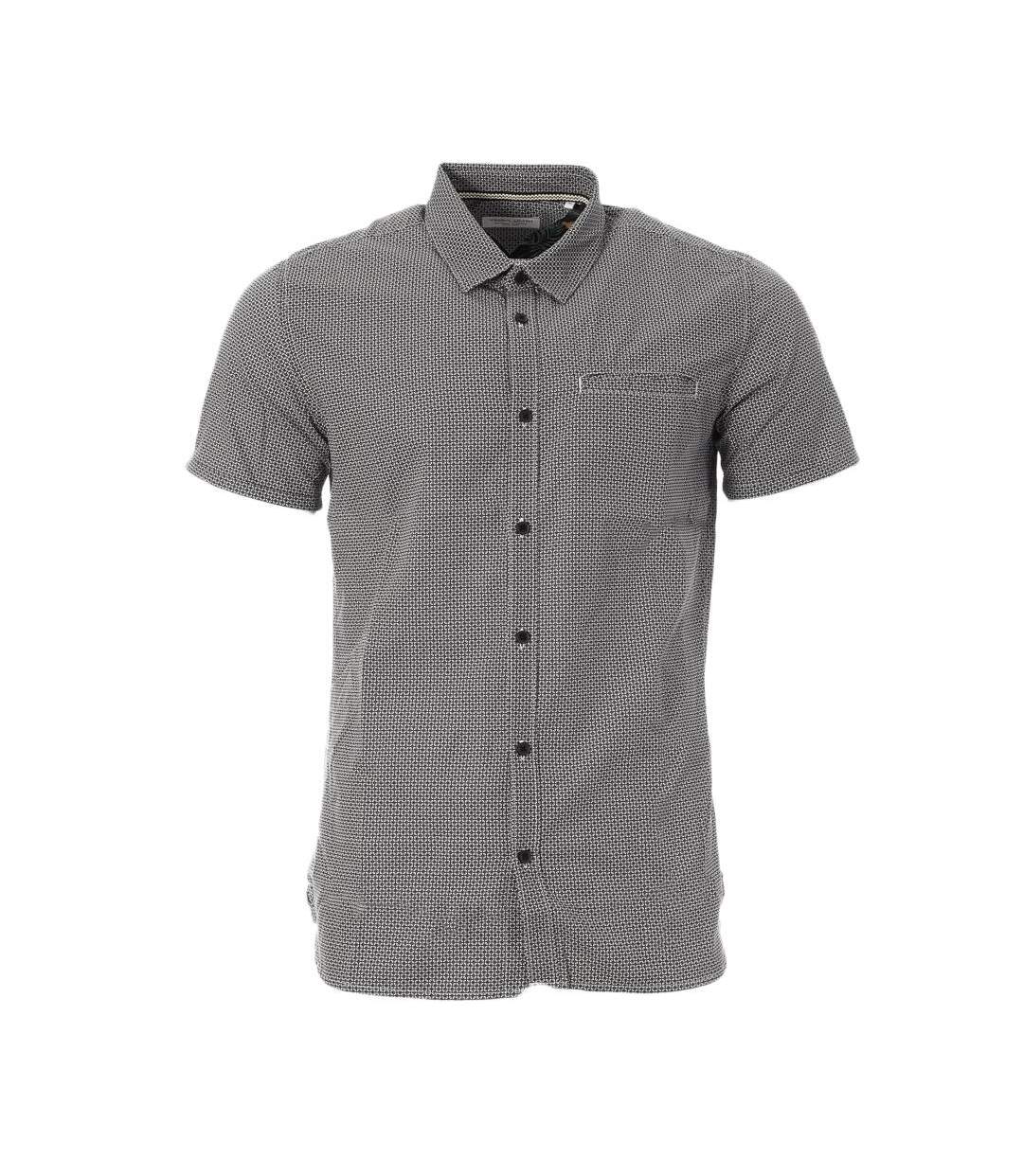 Chemise Blanc/Noir à Motif Homme Teddy Smith Cut Mc - XL