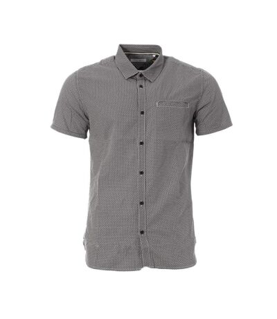 Chemise Blanc/Noir à Motif Homme Teddy Smith Cut Mc - L