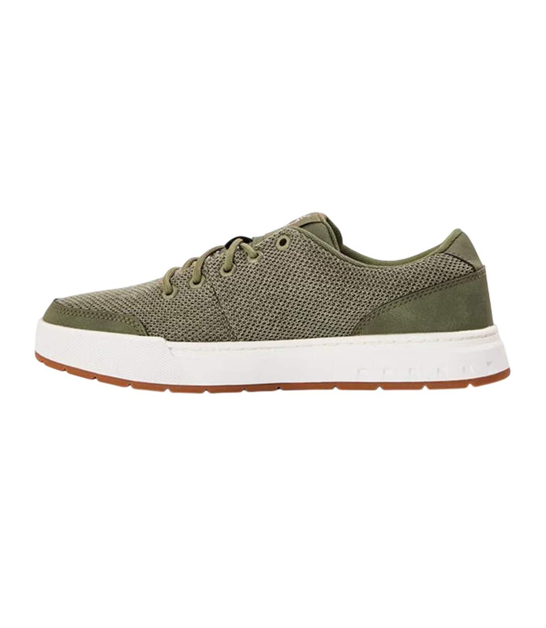 Mens Maple Grove Knitted Lace Up Trainers Deep Lichen Green Timberland-2
