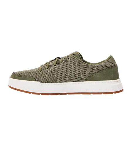 Mens Maple Grove Knitted Lace Up Trainers Deep Lichen Green Timberland