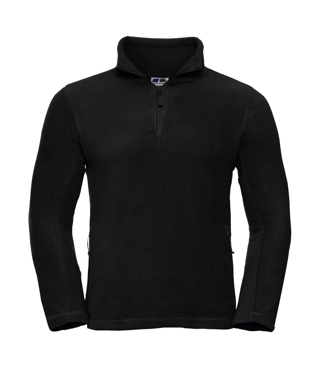 Russell Mens 1/4 Zip Outdoor Fleece Top (Black) - UTBC1438