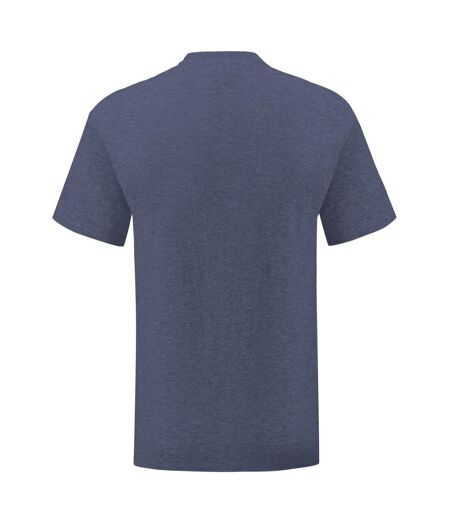 T-shirt Iconic Homme Bleu Marine Chiné Fruit Of The Loom