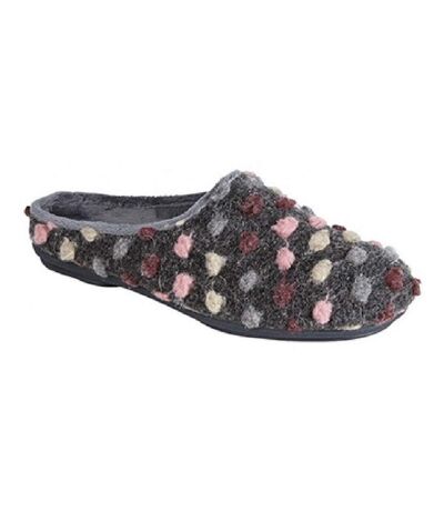 Sleepers Womens/Ladies Amy Spotted Knit Mule Slippers (Blue/Multi) - UTDF496
