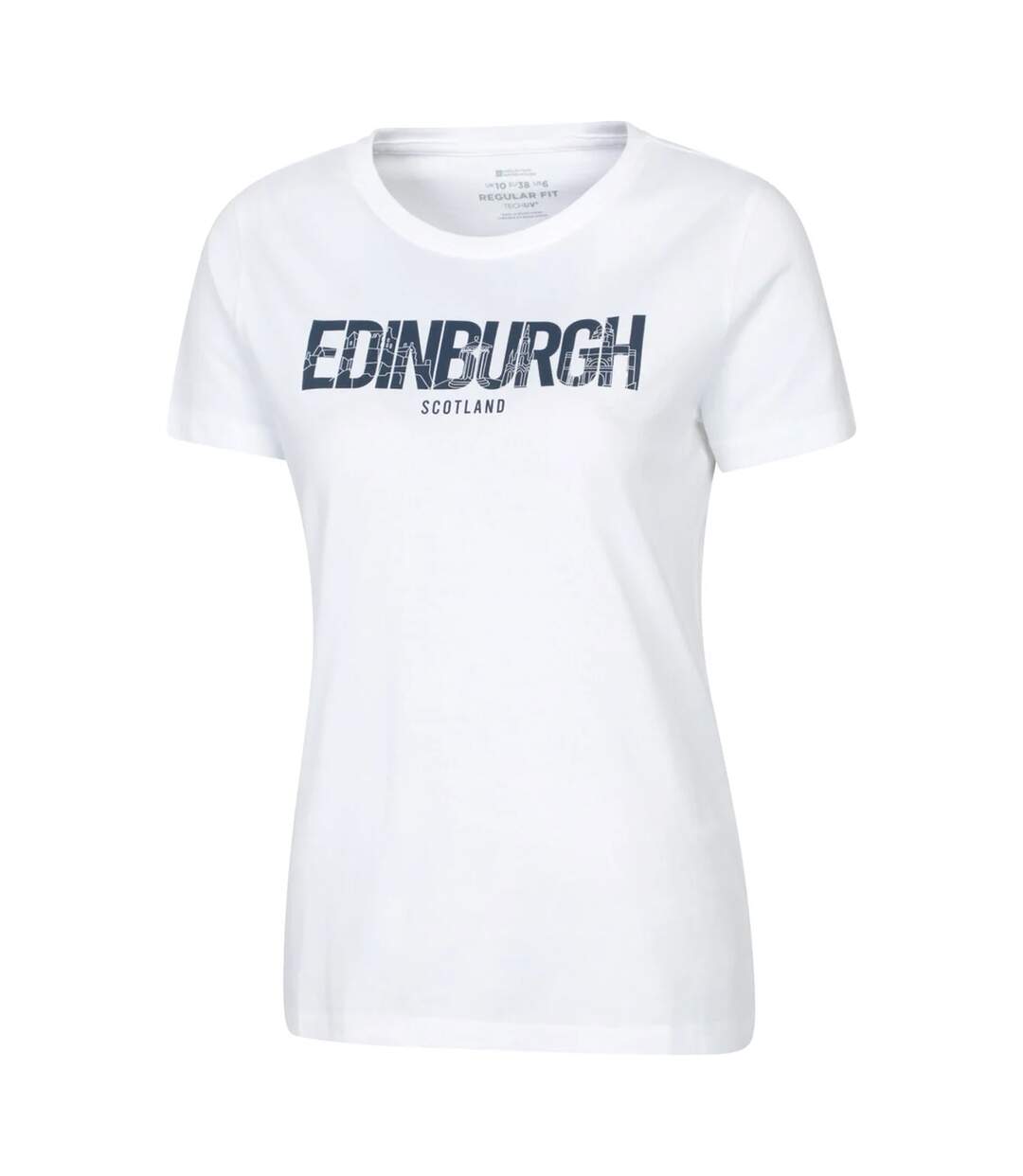 Womens/ladies Edinburgh Relaxed Fit T-shirt White Mountain Warehouse-3