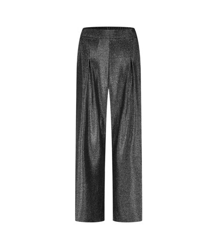 Womens/ladies Wide Leg Trousers Silver Biba