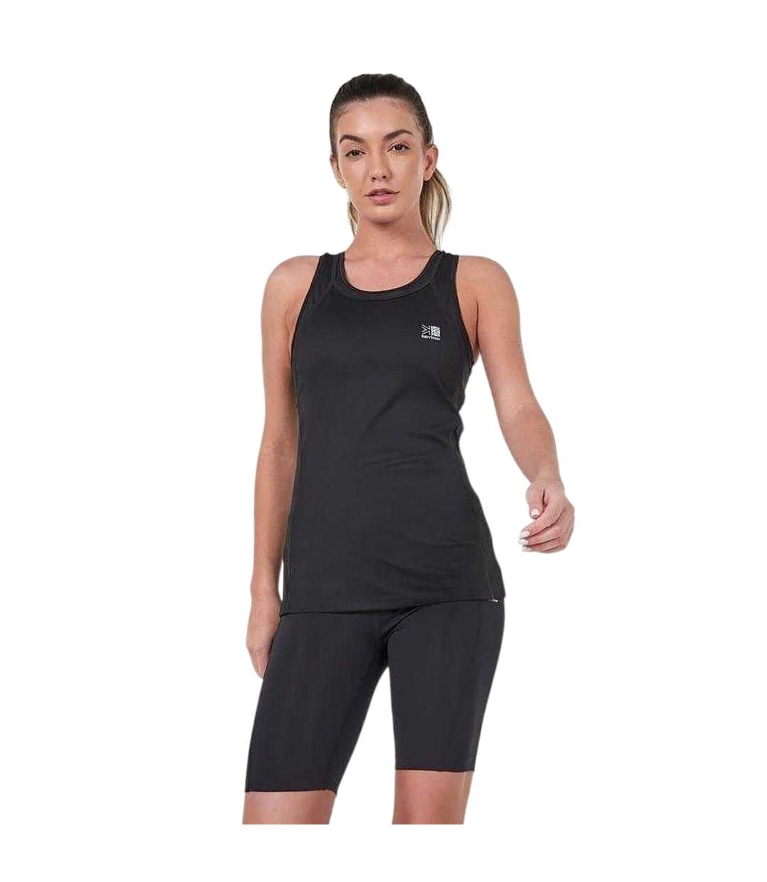 Womens/ladies Running Vest Top Black Karrimor-1