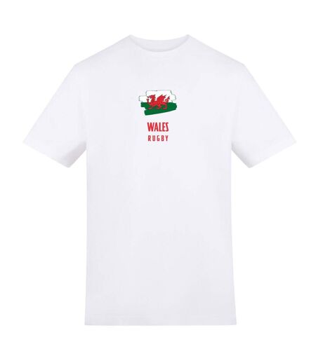 T-shirt Motif/style Wales Ru Adulte Blanc AWD