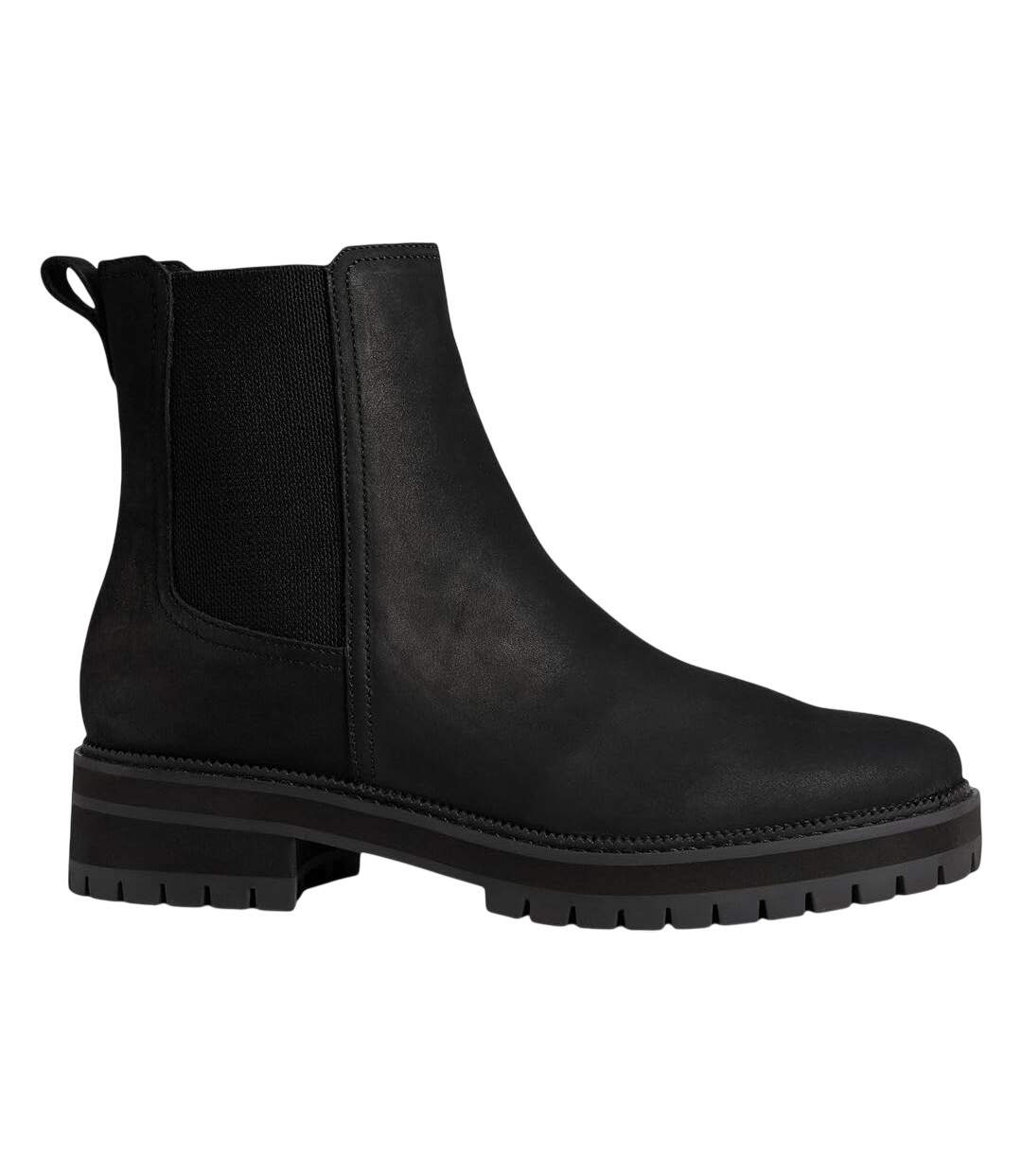Womens/ladies Bennet Leather Ankle Boots Black Toms-2
