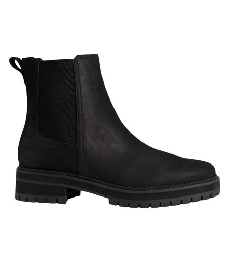 Womens/ladies Bennet Leather Ankle Boots Black Toms
