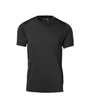 ID Mens Game Active Mesh Short Sleeve Sport T-Shirt (Black) - UTID313
