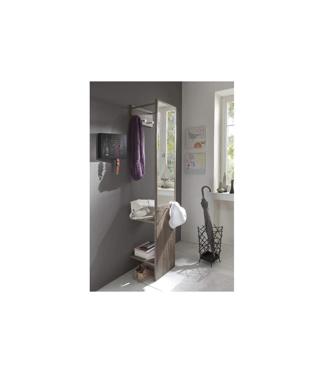 Boîte à Clés Métal Design 24cm Noir-2