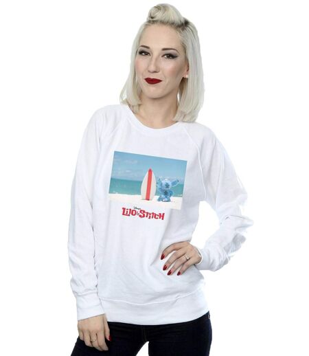 Disney - Sweat LILO AND STITCH SURF BEACH - Femme (Blanc) - UTBI13059