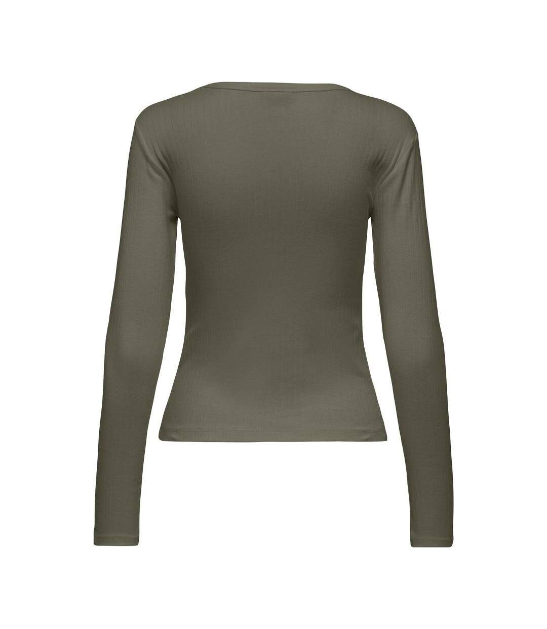 T-Shirt manches longues kaki femme jdy vaya-2