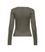 T-Shirt manches longues kaki femme jdy vaya-2