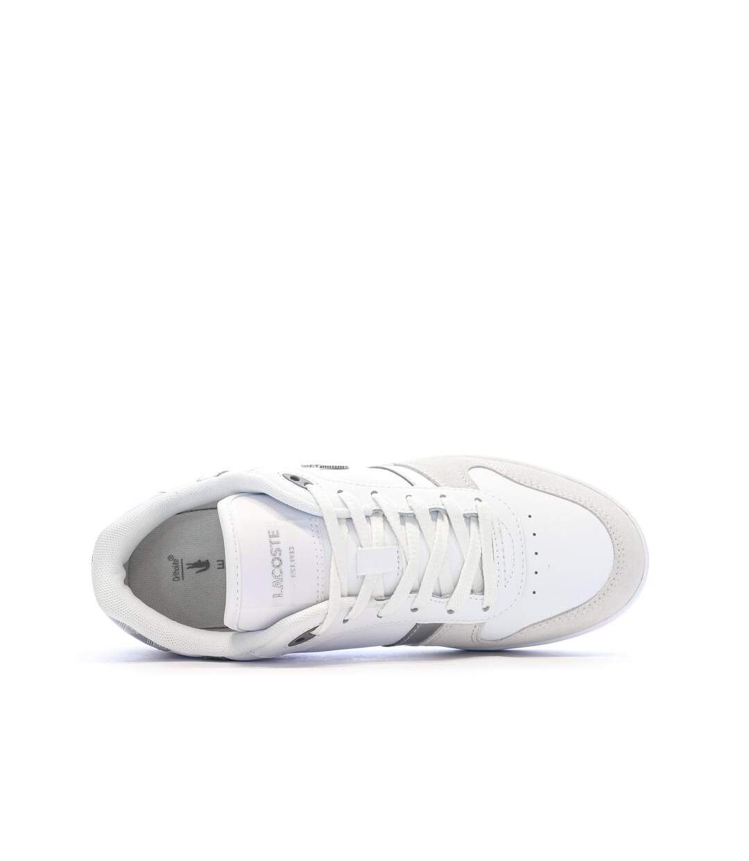 Basket blanc/gris femme lacoste t-clip set 224-4
