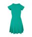 Womens/ladies Ribbed Skater Dress Fern Green Urban Classics-2