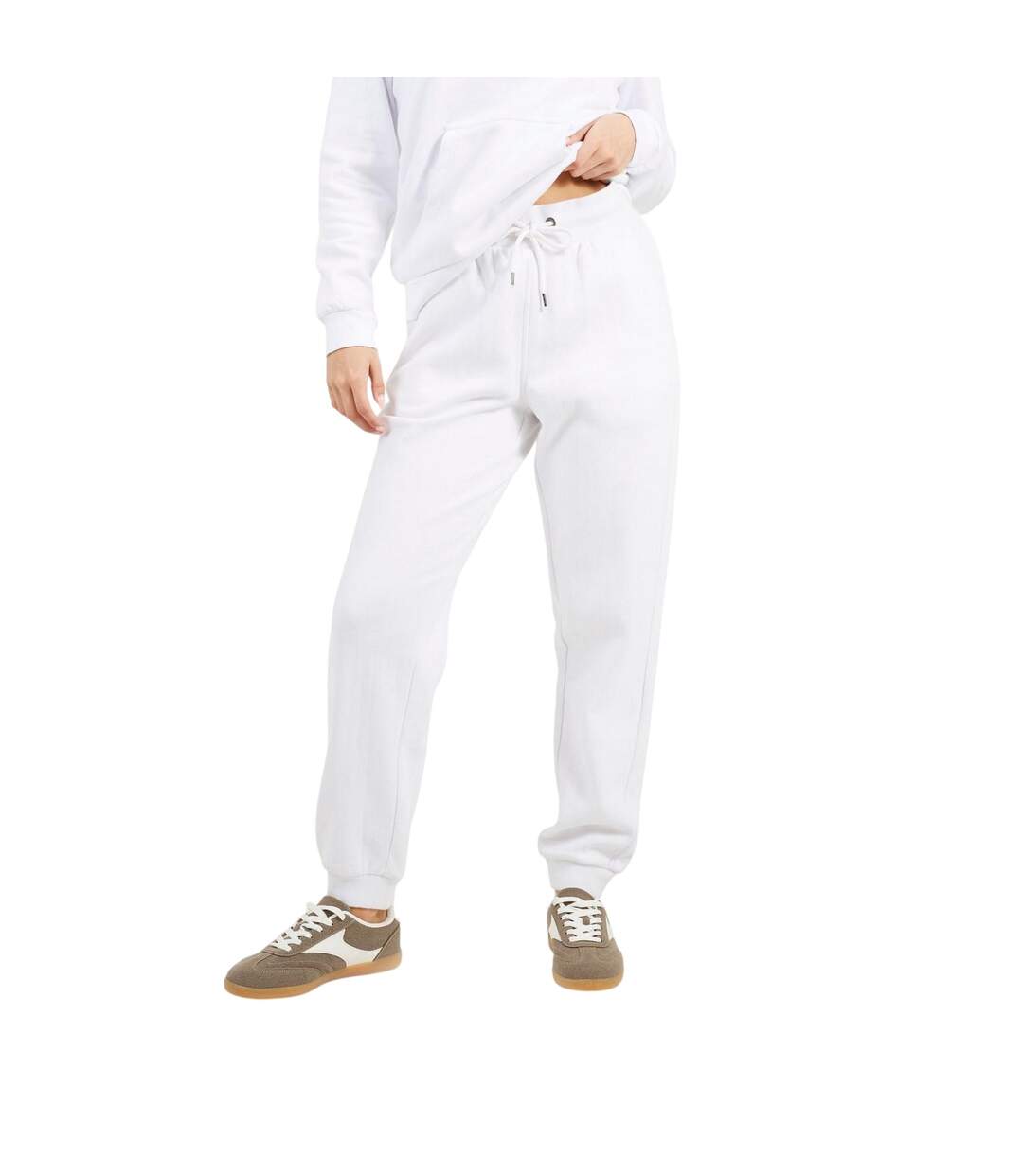 Unisex Adult Plain Jogging Bottoms White Brave Soul-2