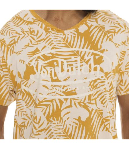 T-shirt jersey slub print devant all over feuillage Vondutch