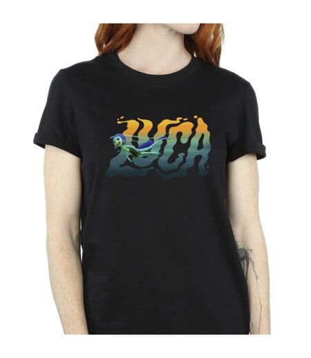 Disney Femme/Ladies Luca Swim Cotton Boyfriend T-Shirt (Noir) - UTBI30861