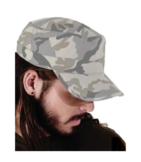 Beechfield Camouflage Army Cap/Headwear (Pack of 2) (Arctic Camo)