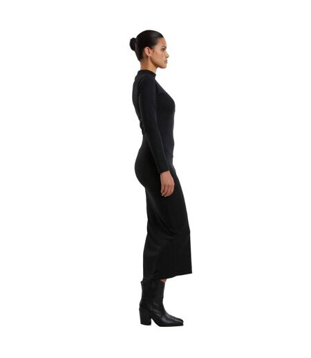 Robe Manches Longues Motif/style Côtelé Femme Noir Urban Classics