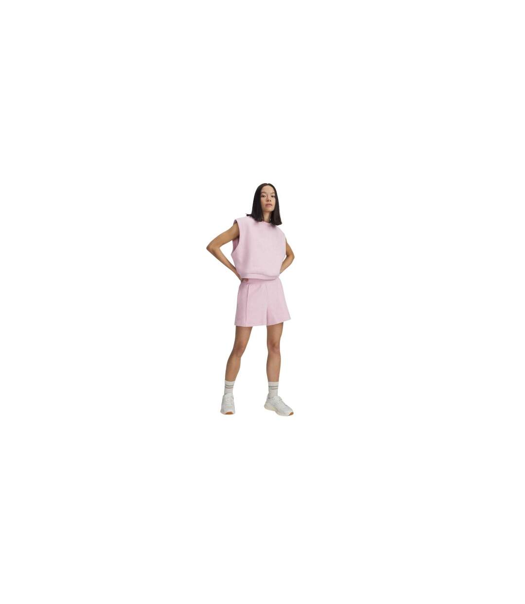 Womens/ladies Fleece Shorts Pink Under Armour-1