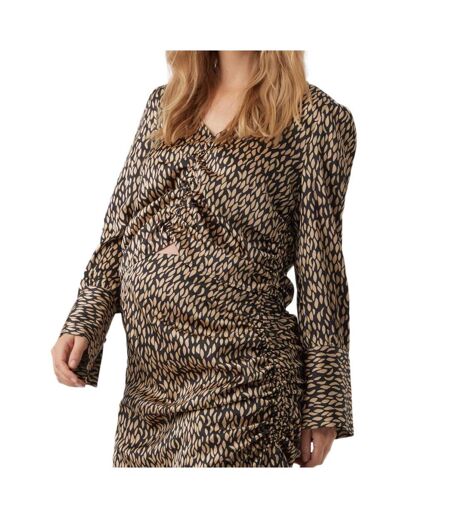 Top noir/marron femme vero moda maternity gathering