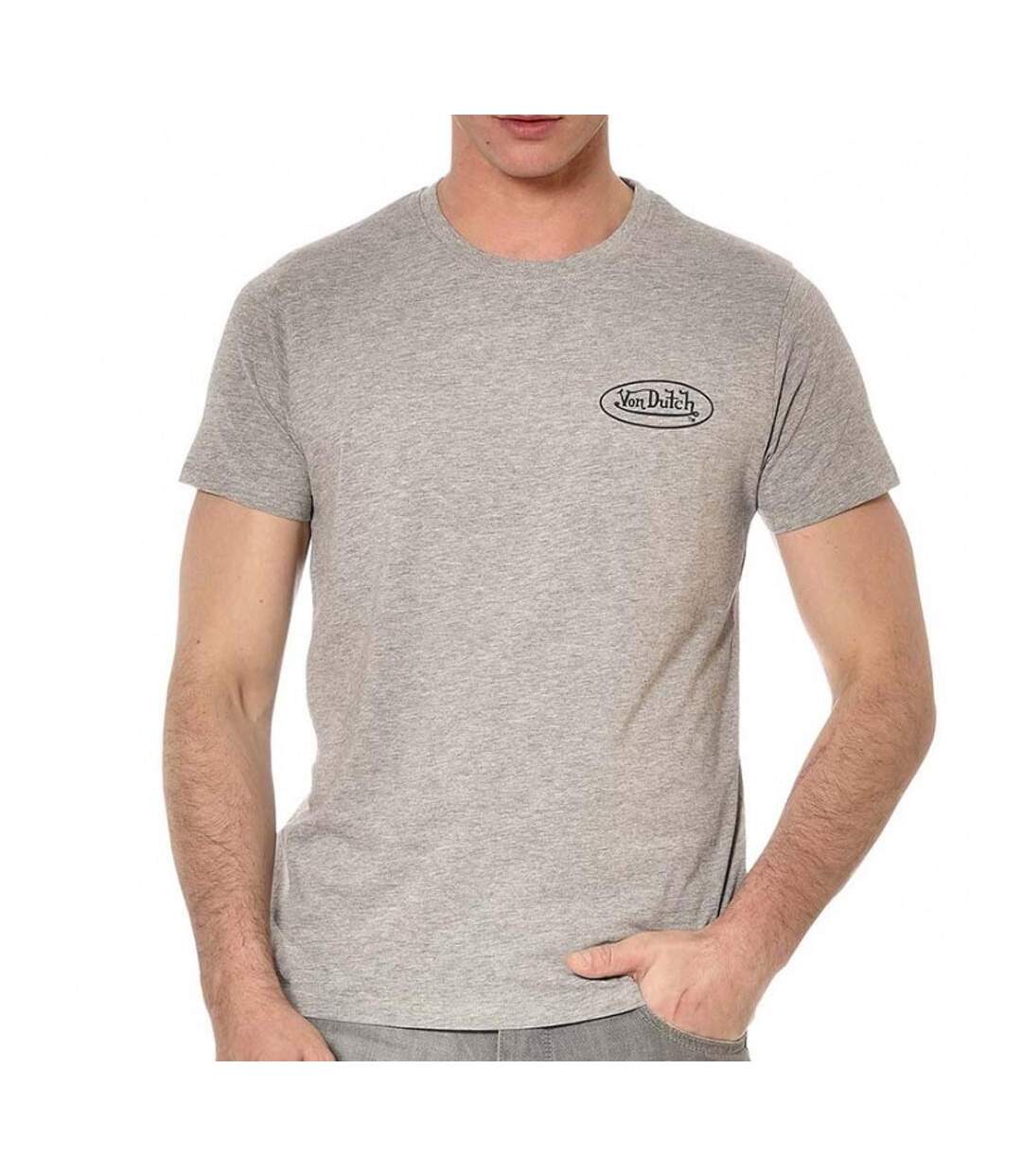 T-Shirt gris homme von dutch art-1