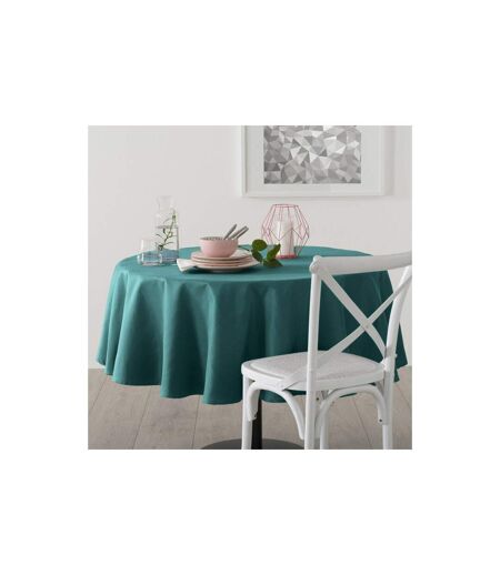 Nappe Antitache Ronde Unie 180cm Bleu Canard