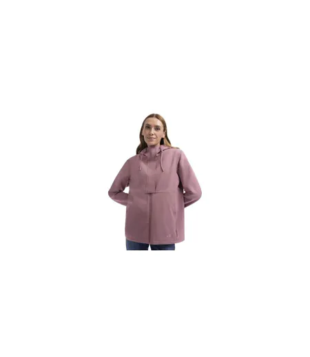 Veste Imperméable Unie À Capuche Jodie Femme Vieux Rose Trespass