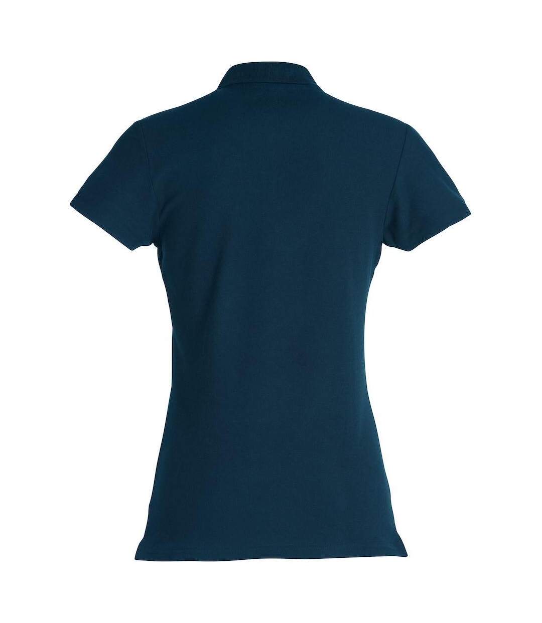 Womens/ladies Plain Polo Shirt Dark Navy Clique-2