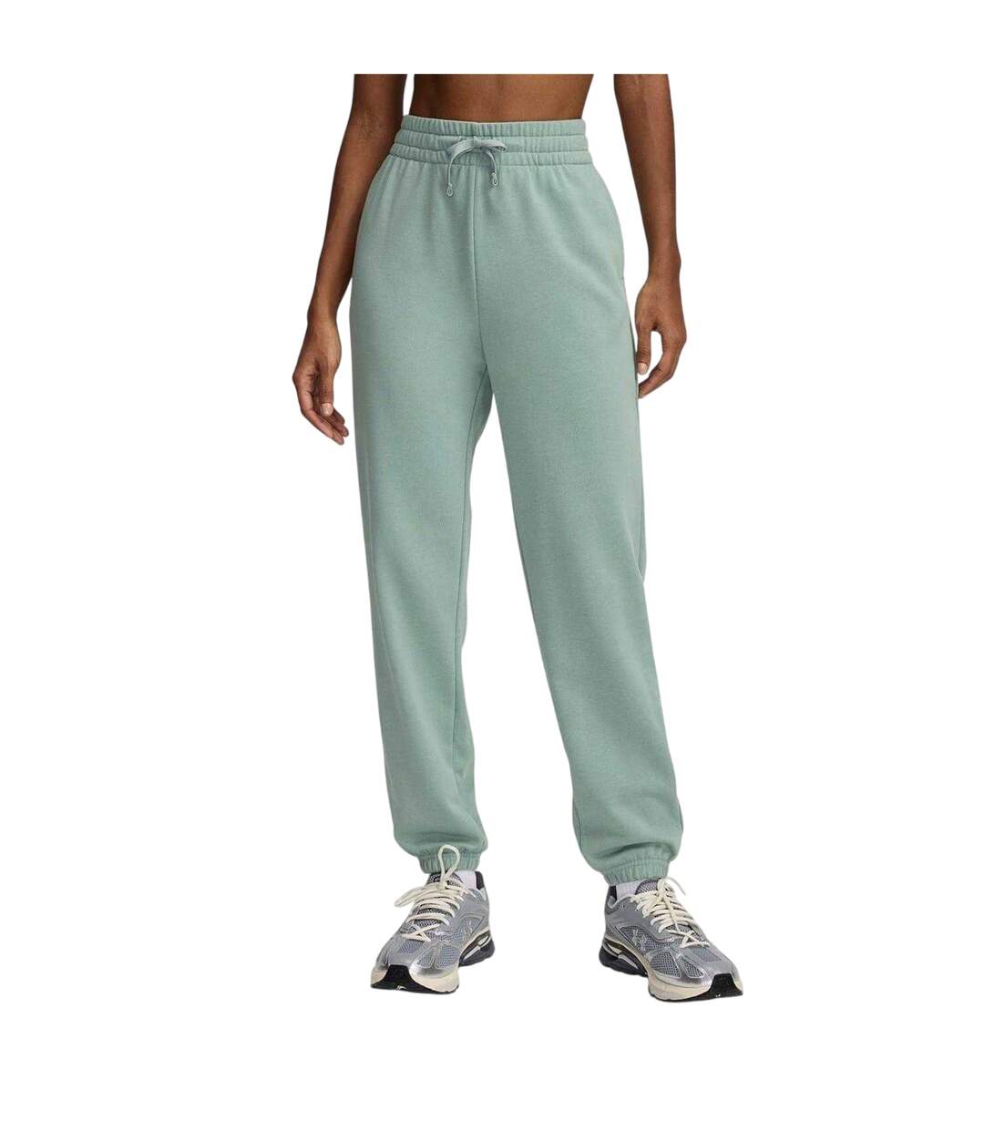 Womens/ladies Rival Terry Joggers Green Under Armour-2