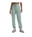 Womens/ladies Rival Terry Joggers Green Under Armour-2