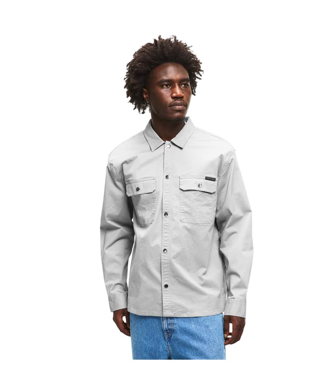 Chemise Manches Longues Utility Homme Vert Foncé Brume Calvin Klein-4