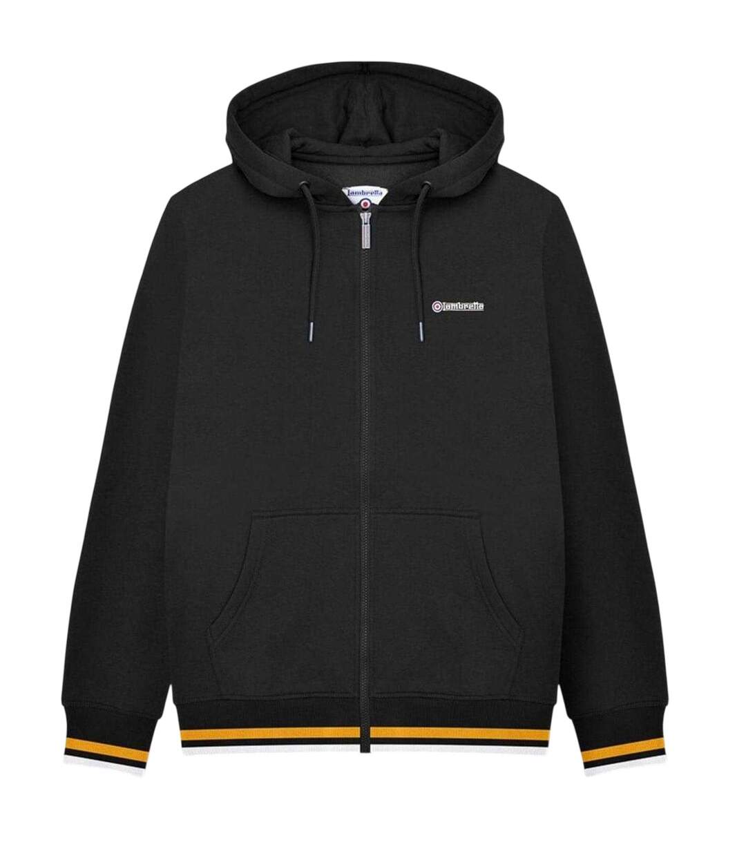 Veste De Survêtement Homme Noir Jaune Or Lambretta-1