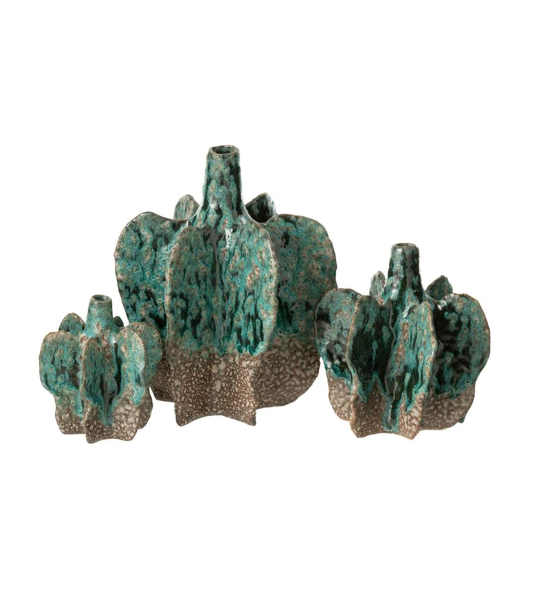 Vase Déco en Céramique Naga 20cm Bleu Azur-2