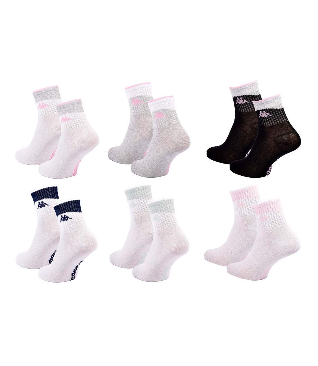 Chaussettes KAPPA QUARTER - Pack de 6 pcs 1043-3