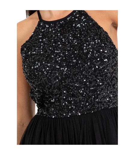 Robe Mi-longue Officiel Femme Noir Deluxe