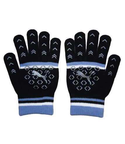 Womens/ladies striped gloves black/blue Puma