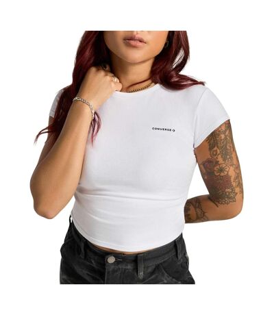 T-shirt blanc femme converse wordmark fashion