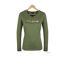 Mayflower NERVAL4 : Tee-shirt femme manches longues vert olive avec petit col V-2