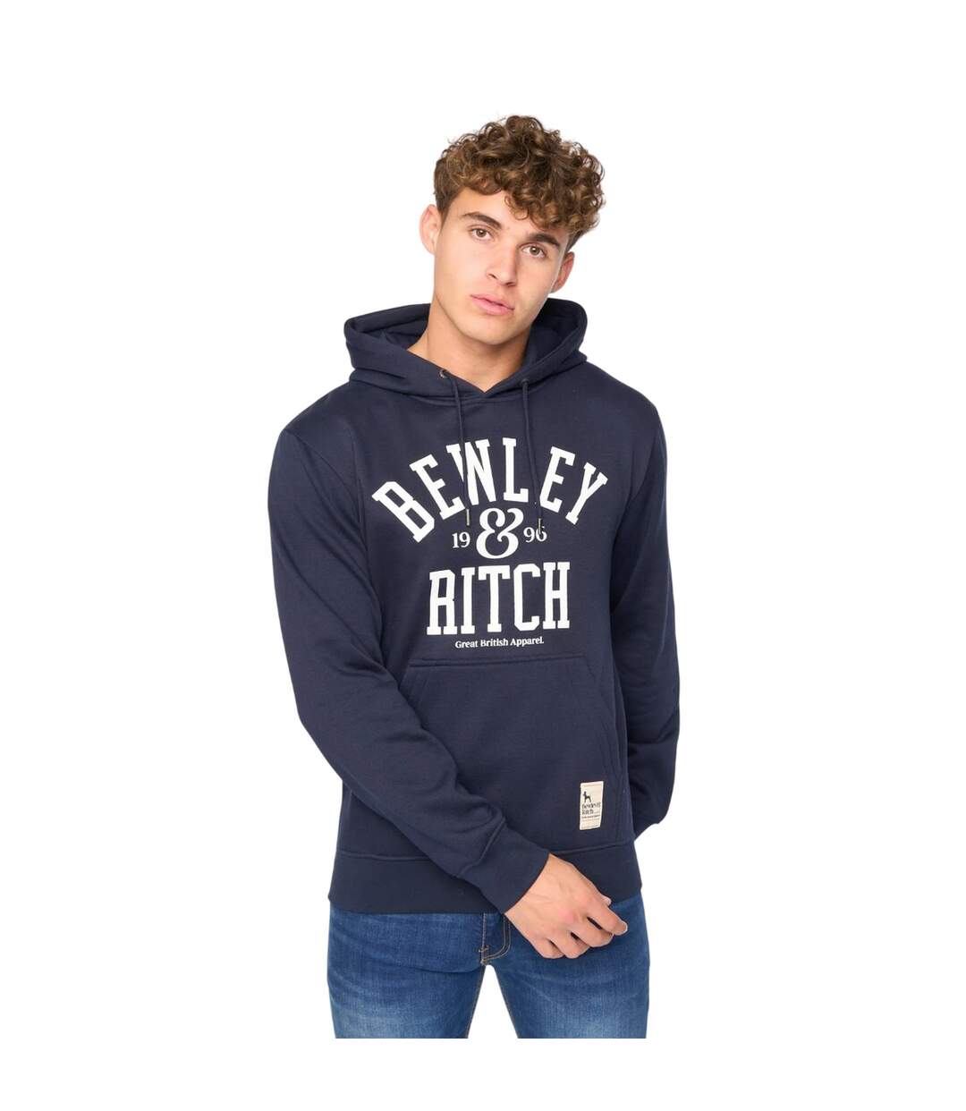 Sweat à capuche nuford homme bleu marine Bewley & Ritch