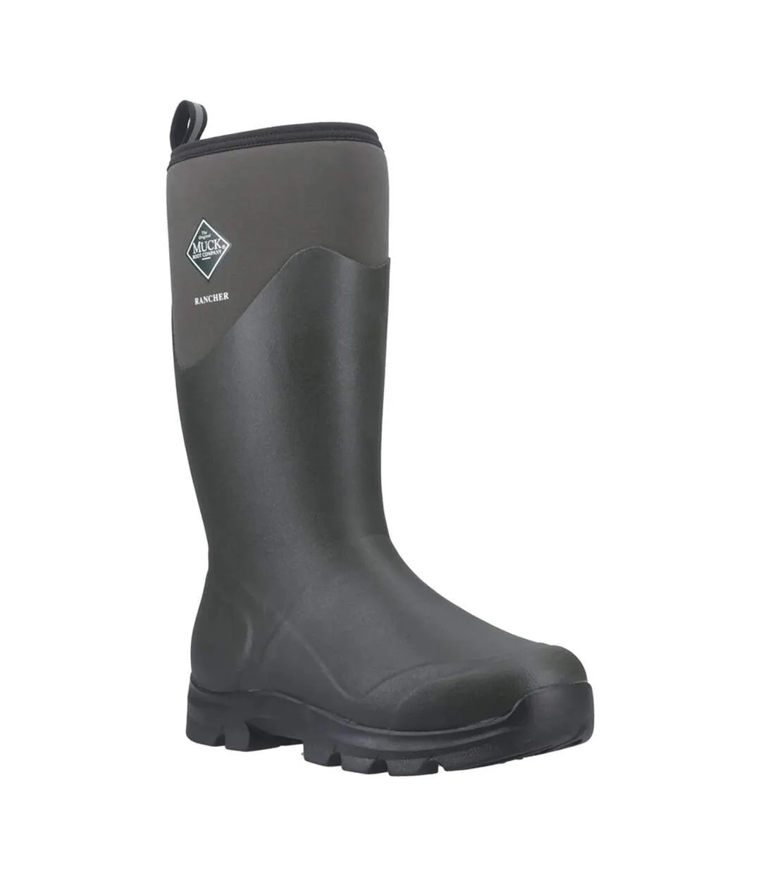 Mens Rancher Wellington Boots Dusty Olive Black Muck Boots-1
