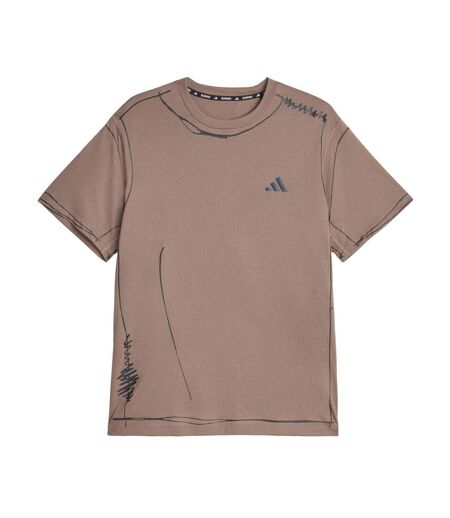 Unisex Adult Doodles Loose Fit T-shirt Brown Adidas