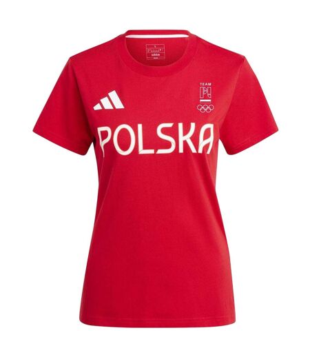 T-shirt Entraînement Poland Hiit Femme Rouge Écarlate Adidas