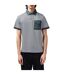 Mens Stripe Polo Shirt Charcoal White Lee Cooper-3