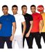 Pack of 5  Mens traymax t-shirt  blue/red/black/yellow/white Crosshatch