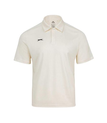 Mens Slaz Aero Logo Cricket Shirt Cream Slazenger